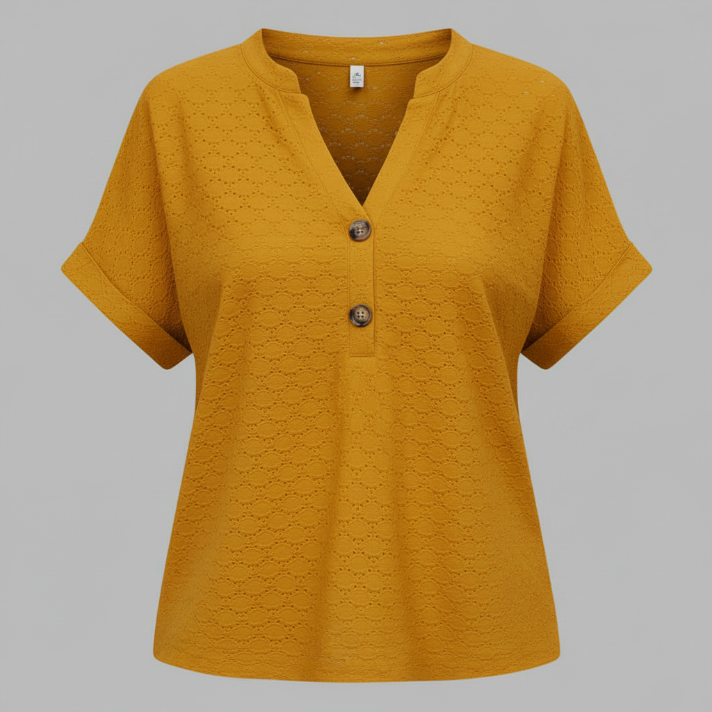 V-Ausschnitt Damen Top | Lässiges Sommeroberteil
