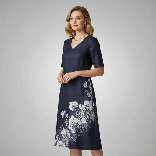 Blumenmuster Sommerkleid | Damen Mini Kleid