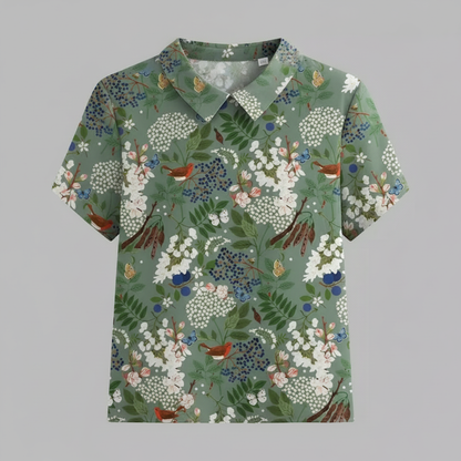 Damen Vintage Bluse mit Blumenmuster | Lässige Mode