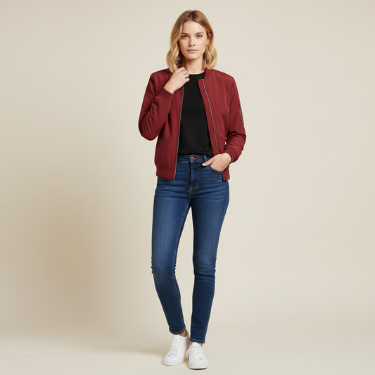 Damen Bomberjacke Kurz | Sportlicher Stil