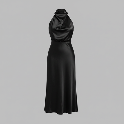 Halfter Abendkleid | Elegantes Midi-Kleid für Hochzeit