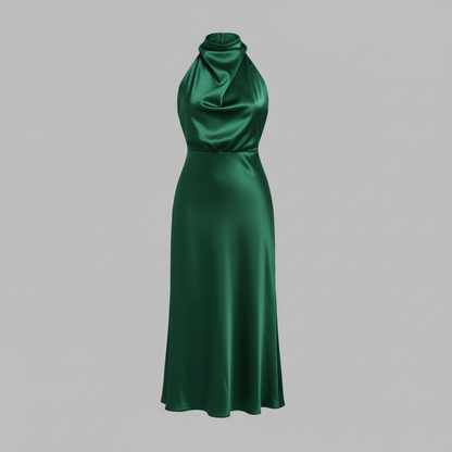Halfter Abendkleid | Elegantes Midi-Kleid für Hochzeit