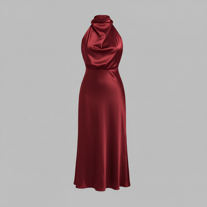 Halfter Abendkleid | Elegantes Midi-Kleid für Hochzeit