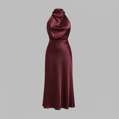 Halfter Abendkleid | Elegantes Midi-Kleid für Hochzeit
