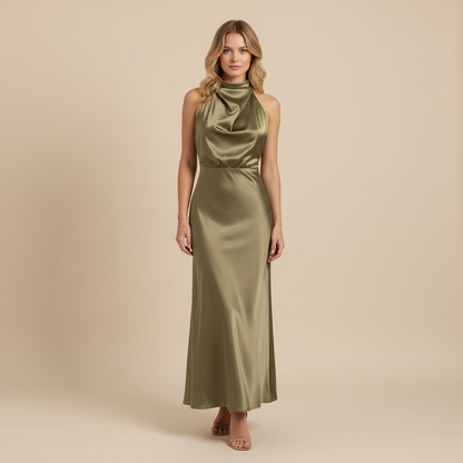 Halfter Abendkleid | Elegantes Midi-Kleid für Hochzeit