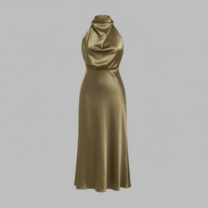 Halfter Abendkleid | Elegantes Midi-Kleid für Hochzeit