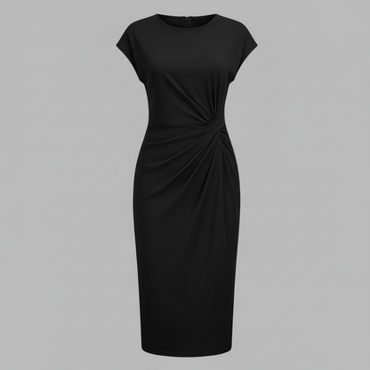 Midi Kleid Damen | Kurzärmliges Formelles Kleid Elegant