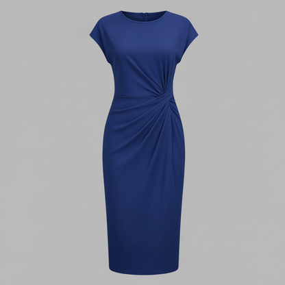 Midi Kleid Damen | Kurzärmliges Formelles Kleid Elegant