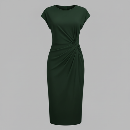 Midi Kleid Damen | Kurzärmliges Formelles Kleid Elegant