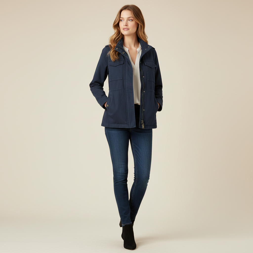 Moderne Damenjacke | Vielseitige Reißverschlussjacke