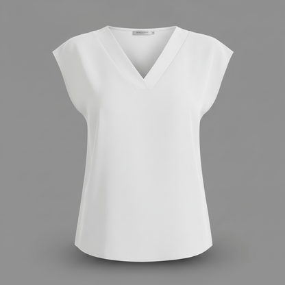 Moderne Sommerbluse Damen | V-Ausschnitt Blusen
