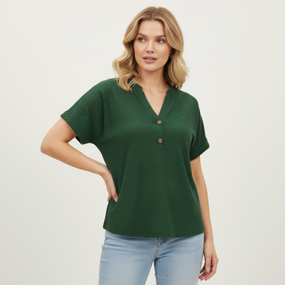 V-Ausschnitt Damen Top | Lässiges Sommeroberteil