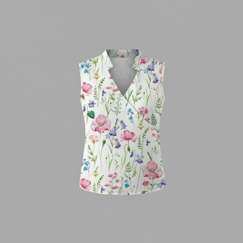Luftiges Sommertop V-Ausschnitt | Damenmode Sommer Top