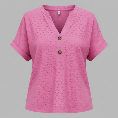V-Ausschnitt Damen Top | Lässiges Sommeroberteil