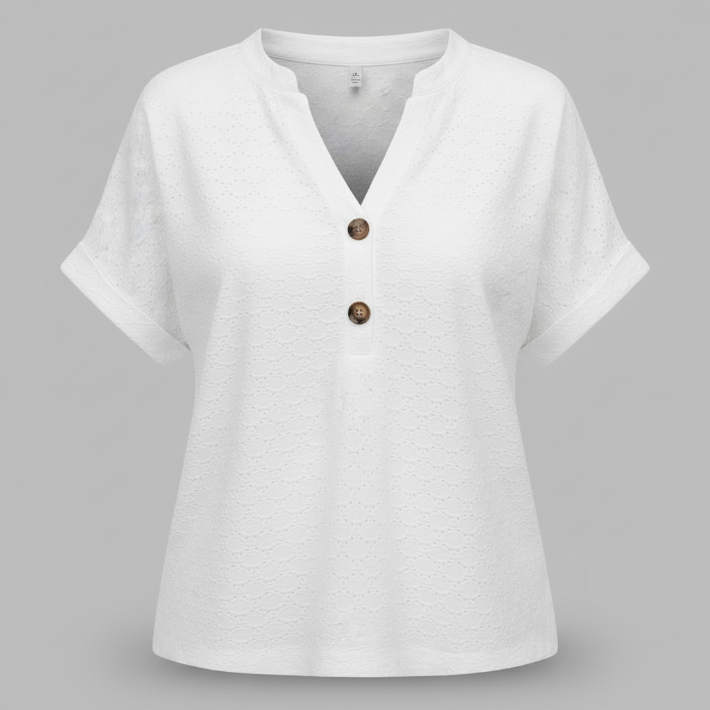 V-Ausschnitt Damen Top | Lässiges Sommeroberteil