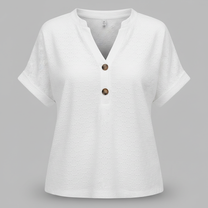 V-Ausschnitt Damen Top | Lässiges Sommeroberteil